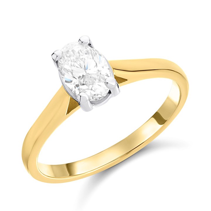 18ct Yellow Gold Diamond Solitaire Engagement Ring - 1ct - K/I2 - H10939