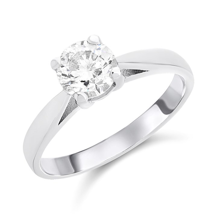 Platinum Diamond Solitaire Engagement Ring - 1.05ct - F/I2 - H10956