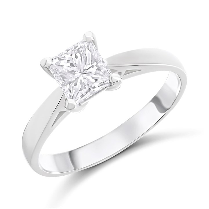 Platinum Diamond Solitaire Engagement Ring - 1.12ct - I/SI2 - H11187