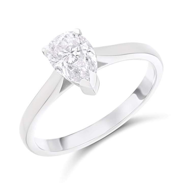 18ct White Gold Diamond Solitaire Engagement Ring - 1.19ct - G/I3 - H11197