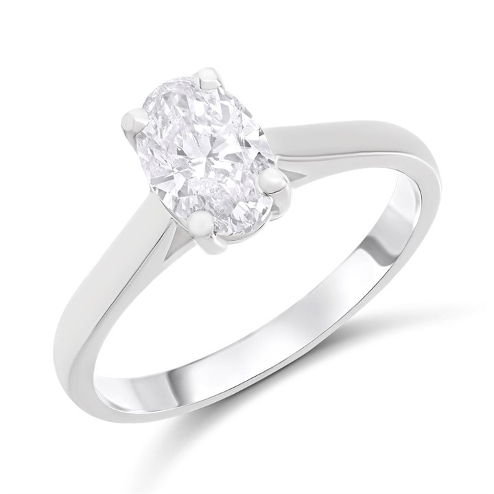Platinum Diamond Solitaire Engagement Ring - 1.11ct - M/I1 - H11201