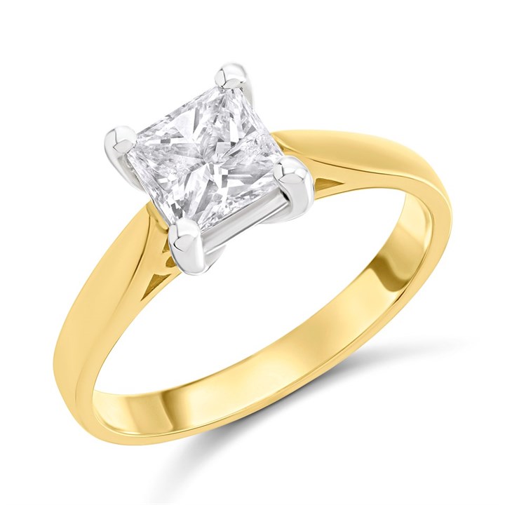 18ct Yellow Gold Diamond Solitaire Engagement Ring - 1.15ct - G/I2 - H11212