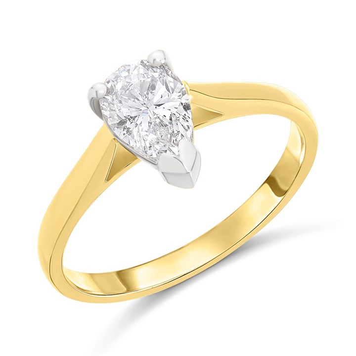 18ct Yellow Gold Diamond Solitaire Engagement Ring - 1.17ct - F/I1 - H11237