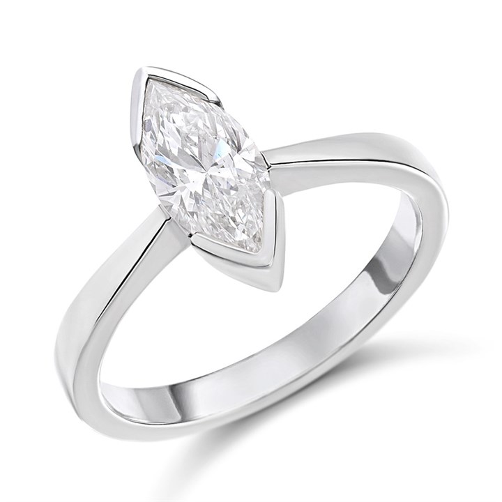 Platinum Diamond Solitaire Engagement Ring - 1.16ct - K/I1 - H1196