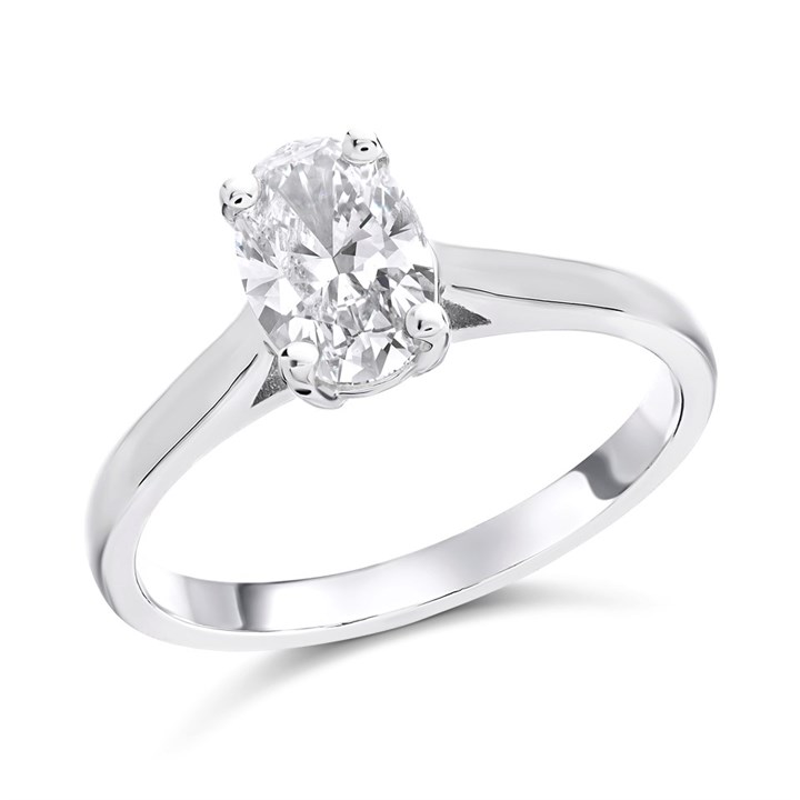 Platinum Diamond Solitaire Engagement Ring - 1.11ct - L/SI2 - H1198