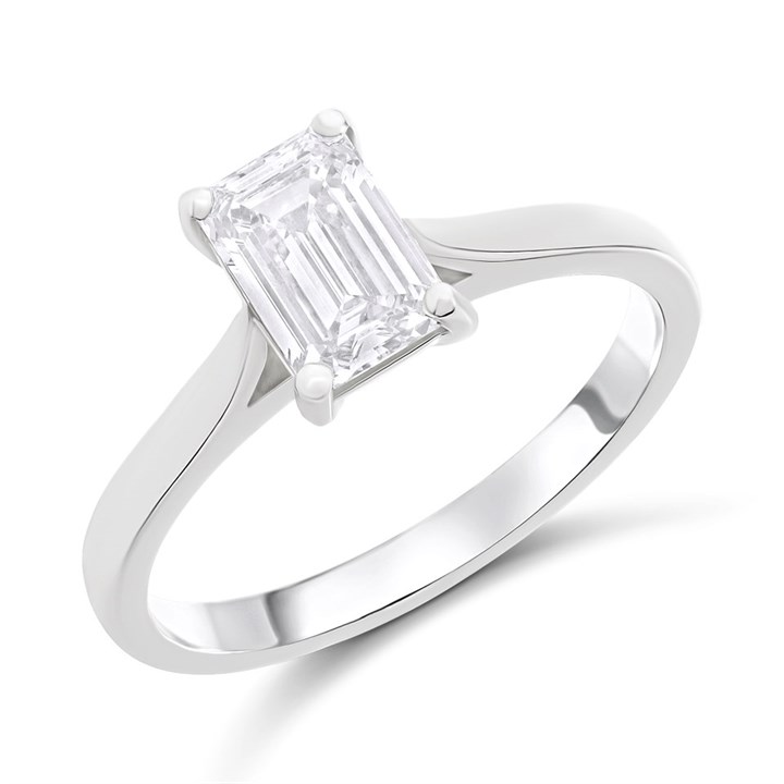 Platinum Diamond Solitaire Engagement Ring - 1.2ct - L/SI1 - H12103