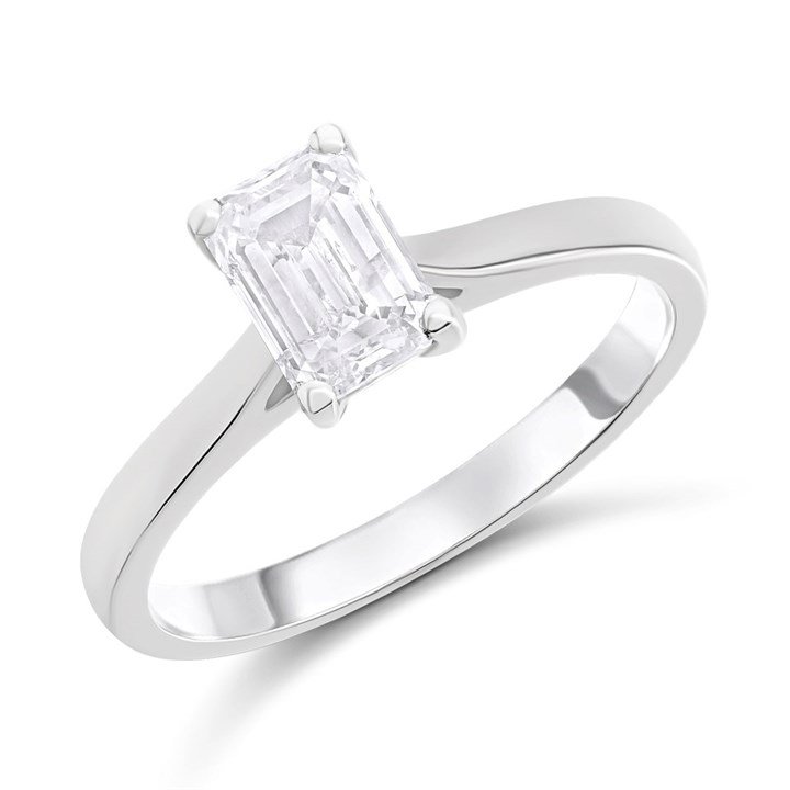 18ct White Gold Diamond Solitaire Engagement Ring - 1.2ct - I/I1 - H12125