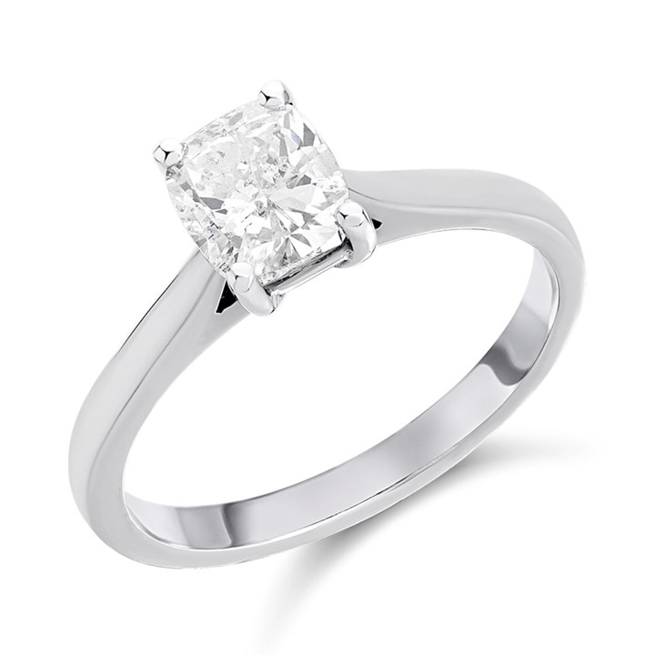 18ct White Gold Diamond Solitaire Engagement Ring - 1.22ct - I/I2 - H12140