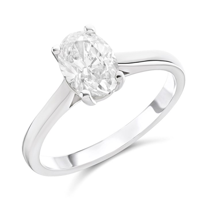 Platinum Diamond Solitaire Engagement Ring - 1.22ct - L/SI2 - H1260