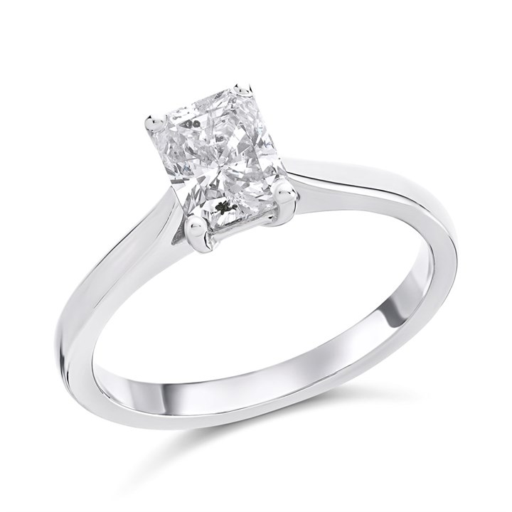 Platinum Diamond Solitaire Engagement Ring - 1.28ct - L/I1 - H1263