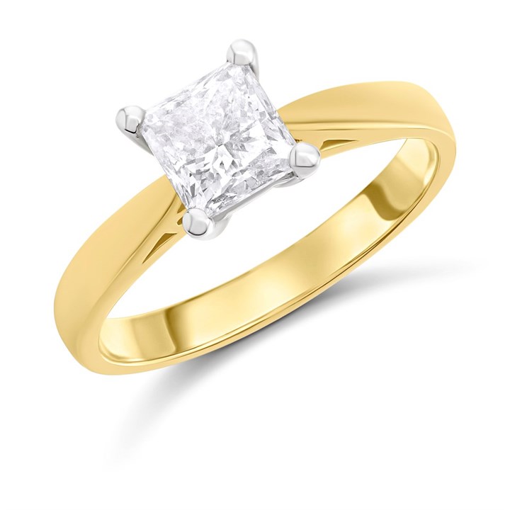 18ct Yellow Gold Diamond Solitaire Engagement Ring - 1.31ct - E/I1 - H1324