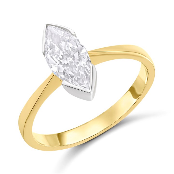 18ct Yellow Gold Diamond Solitaire Engagement Ring - 1.41ct - P/SI2 - H1412