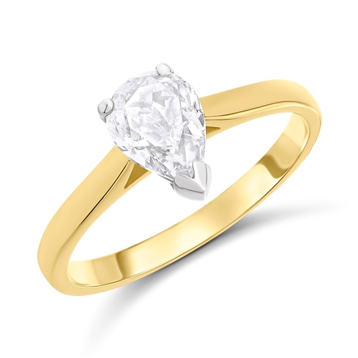 18ct Yellow Gold Diamond Solitaire Engagement Ring - 1.42ct - M/I1 - H1432