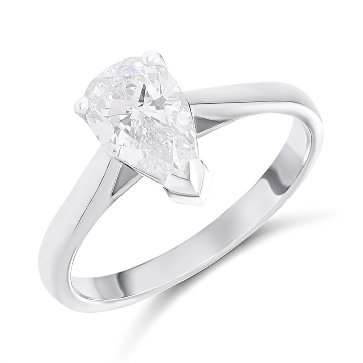 Platinum Diamond Solitaire Engagement Ring - 1.44ct - M/I2 - H1442
