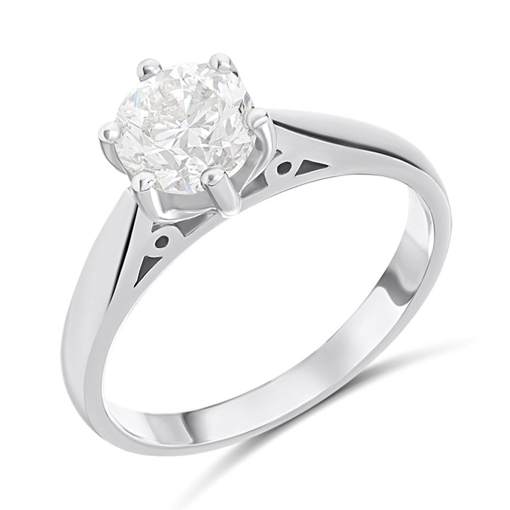 Platinum Diamond Solitaire Engagement Ring - 1.5ct - M/VS2 - H15104