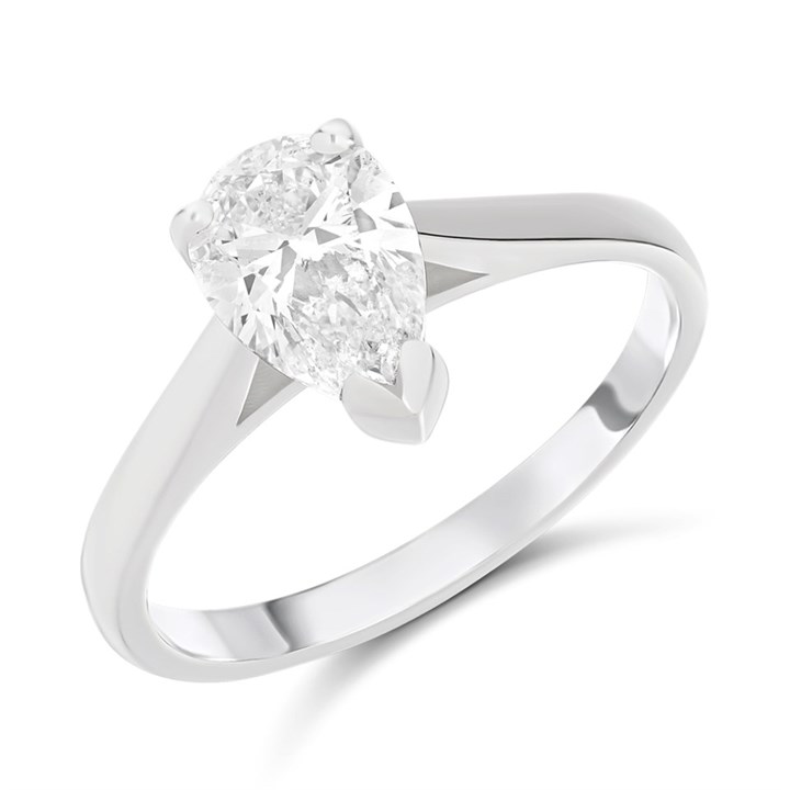 Platinum Diamond Solitaire Engagement Ring - 1.5ct - J/SI2 - H15108