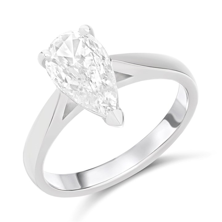 Platinum Diamond Solitaire Engagement Ring - 1.52ct - G/I1 - H15111