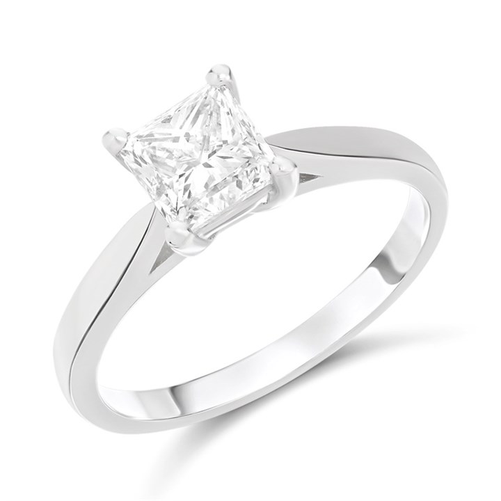 Platinum Diamond Solitaire Engagement Ring - 1.51ct - E/SI2 - H15114