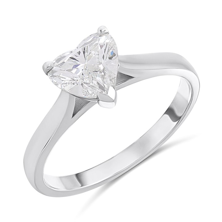 Platinum Diamond Solitaire Engagement Ring - 1.5ct - J/SI2 - H15117