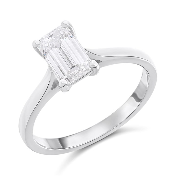 Platinum Diamond Solitaire Engagement Ring - 1.5ct - I/SI2 - H15121