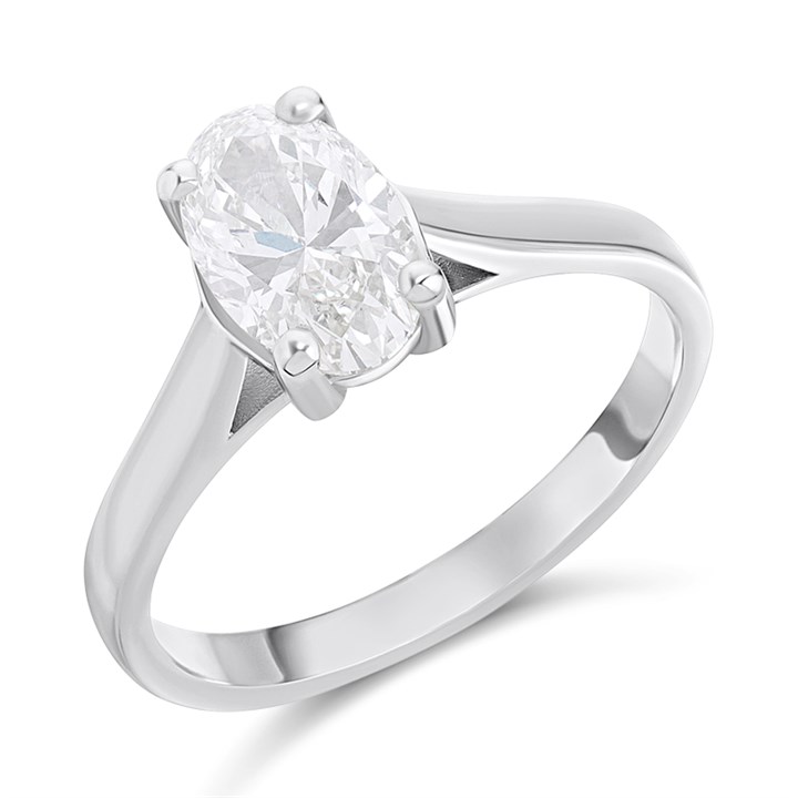 Platinum Diamond Solitaire Engagement Ring - 1.5ct - M/SI1 - H15127