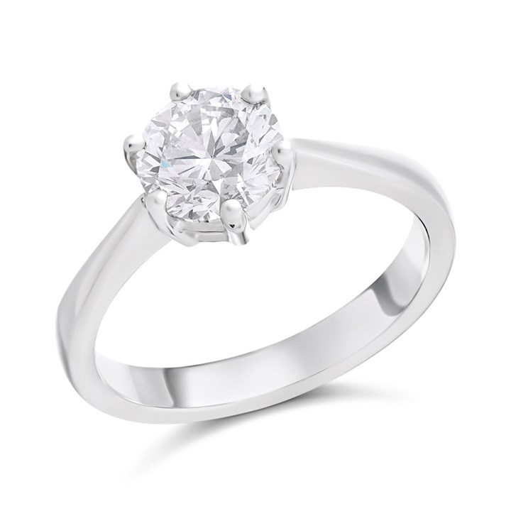 Platinum Diamond Solitaire Engagement Ring - 1.52ct - K/I1 - H1519
