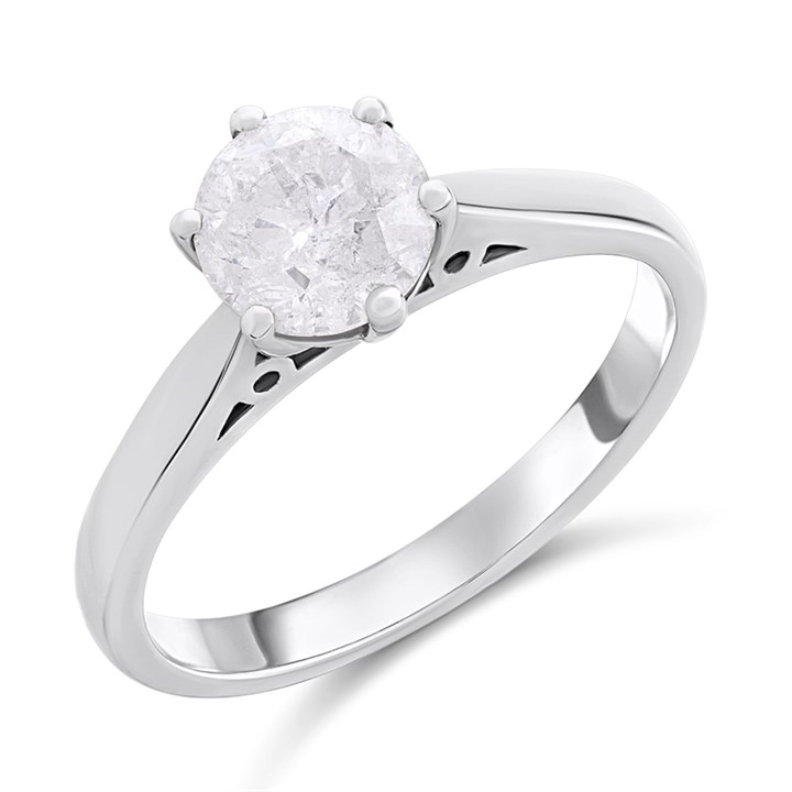 Platinum Diamond Solitaire Engagement Ring - 1.54ct - H/I3 - H1525