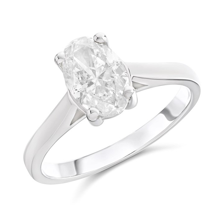 Platinum Diamond Solitaire Engagement Ring - 1.5ct - M/I1 - H1548
