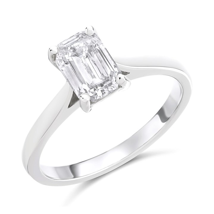 Platinum Diamond Solitaire Engagement Ring - 1.52ct - J/I1 - H1549