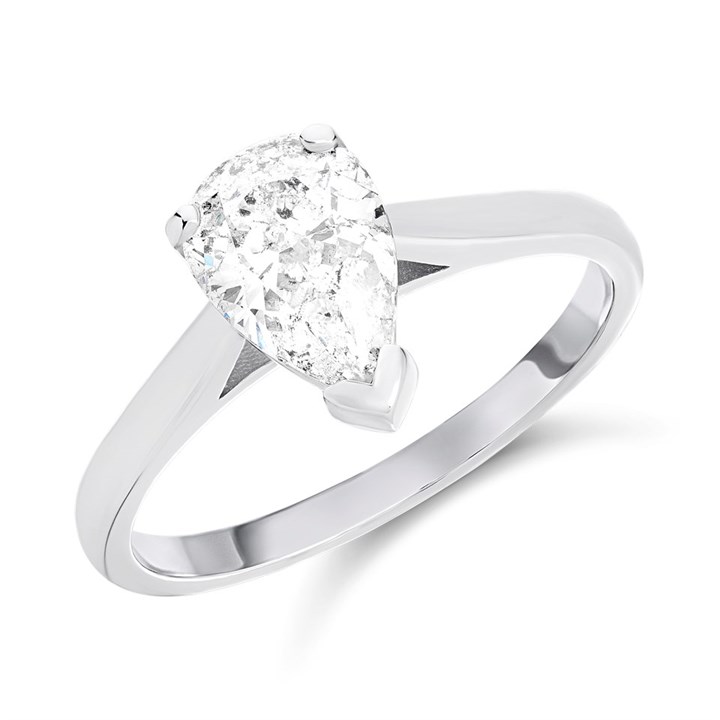 Platinum Diamond Solitaire Engagement Ring - 1.51ct - K/I2 - H1563