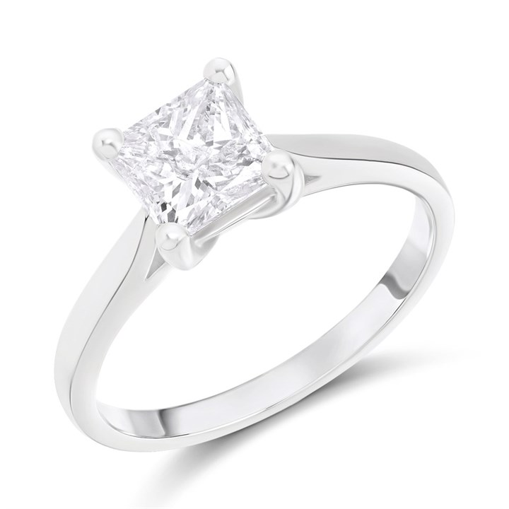 Platinum Diamond Solitaire Engagement Ring - 1.55ct - Certificated - H1587