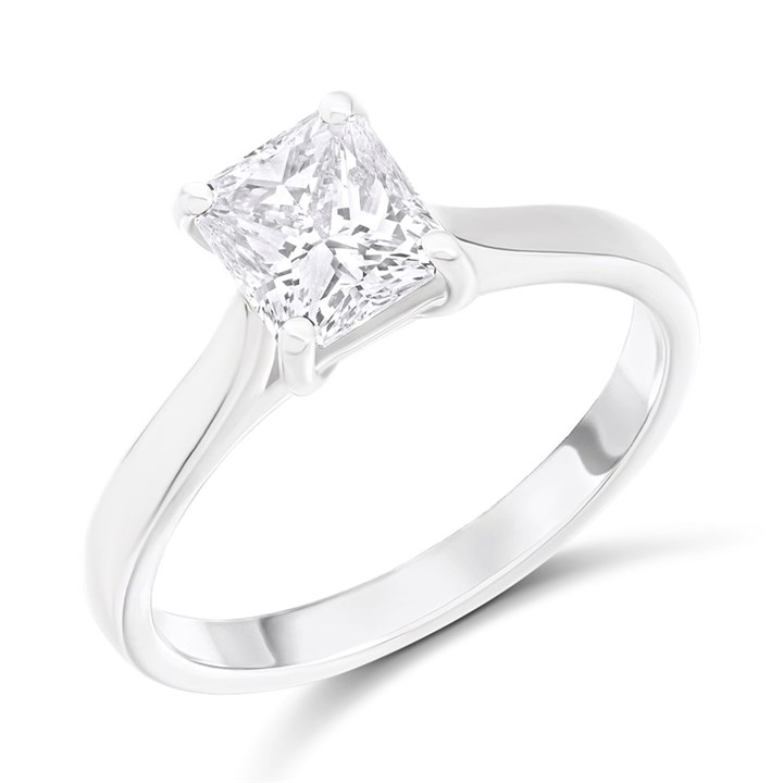 Platinum Diamond Solitaire Engagement Ring - 1.63ct - M/I1 - H1617