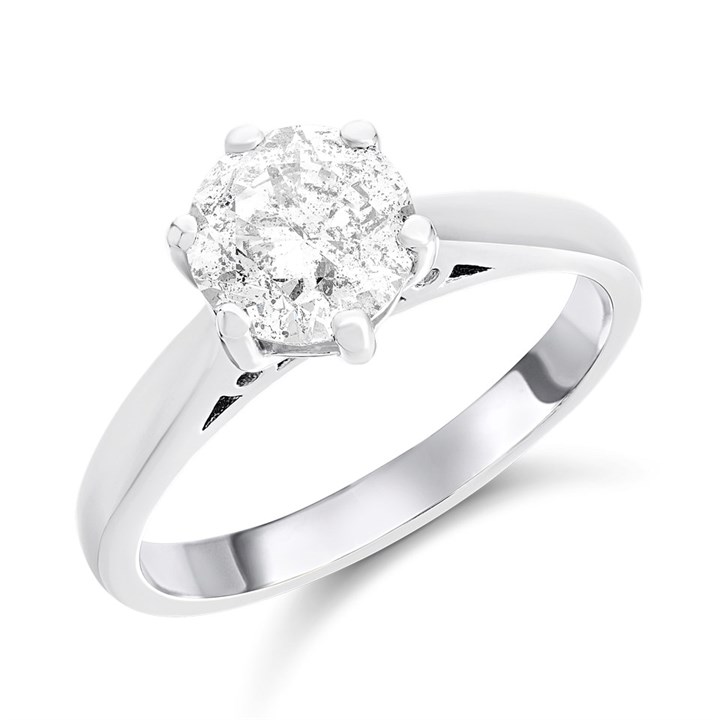 Platinum Diamond Solitaire Engagement Ring - 1.71ct - H/I3 - H1706