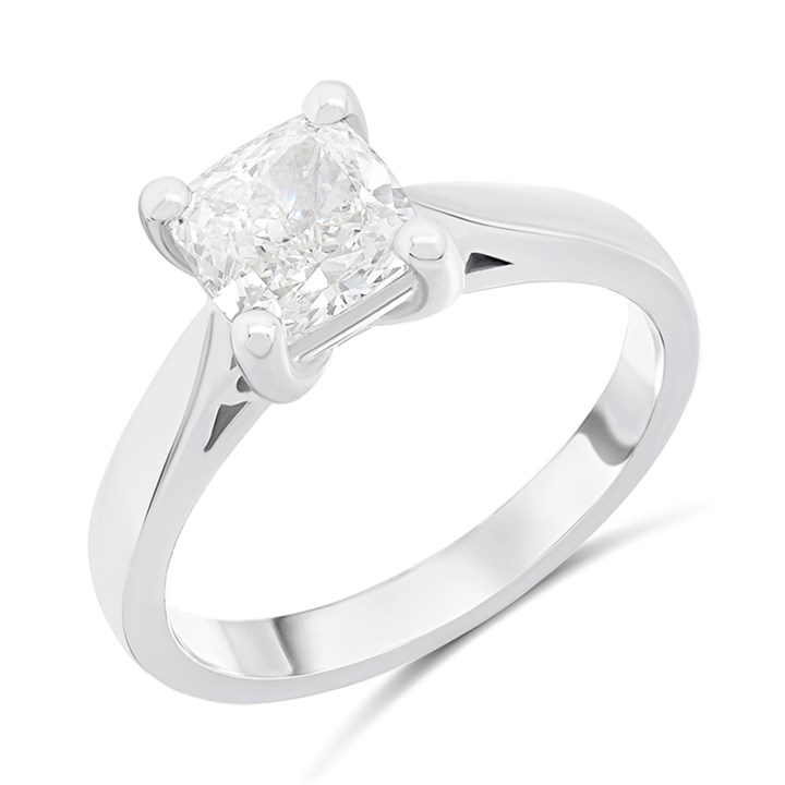 Platinum Diamond Solitaire Engagement Ring - 1.77ct - K/SI2 - H1714