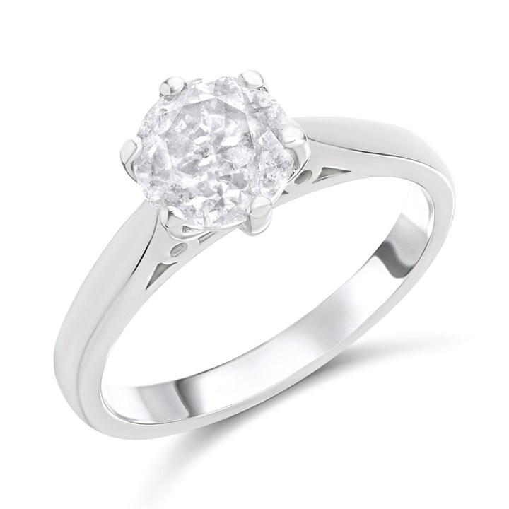 Platinum Diamond Solitaire Engagement Ring - 1.83ct - I/I3 - H1804