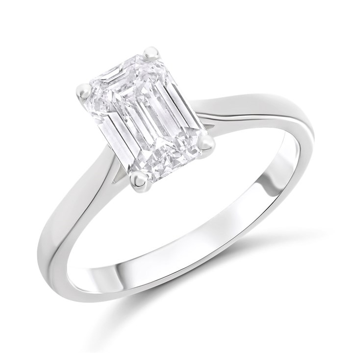 Platinum Diamond Solitaire Engagement Ring - 1.95ct - J/I2 - H1905