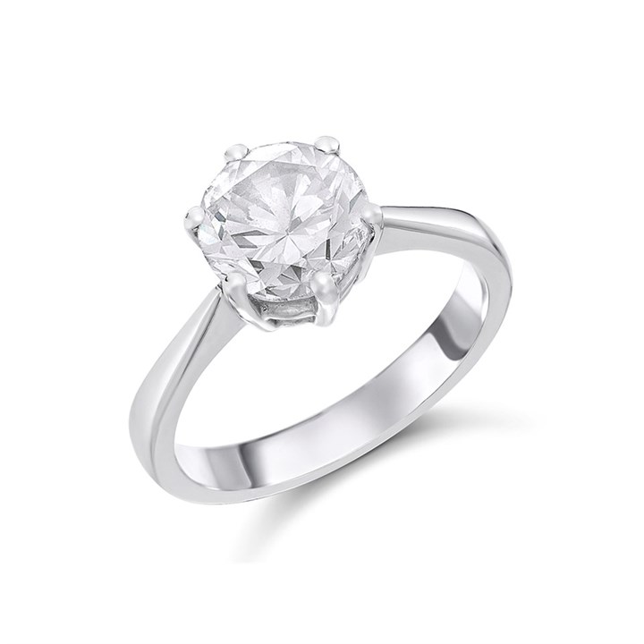Platinum Diamond Solitaire Engagement Ring - 2.01ct - K/I2 - H2020