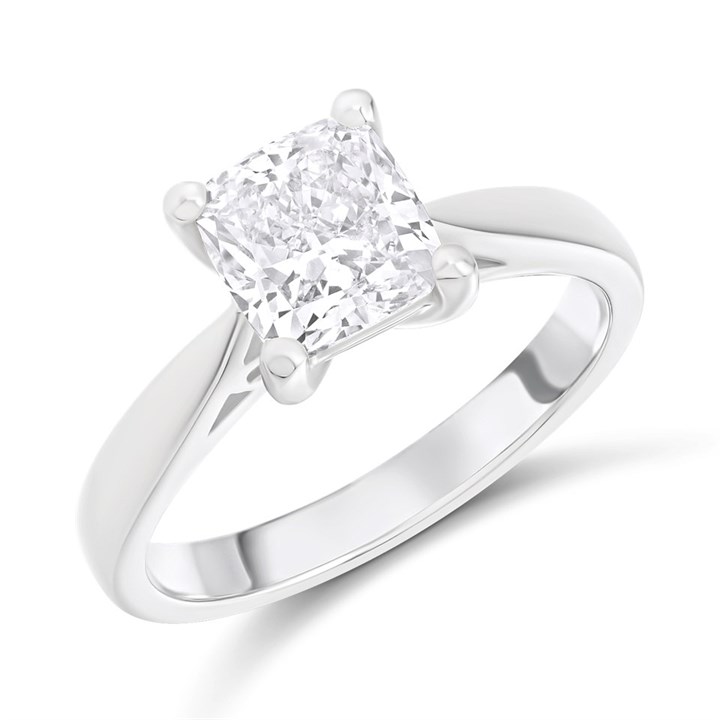 Platinum Diamond Solitaire Engagement Ring - 2.02ct - Certificated - H2060