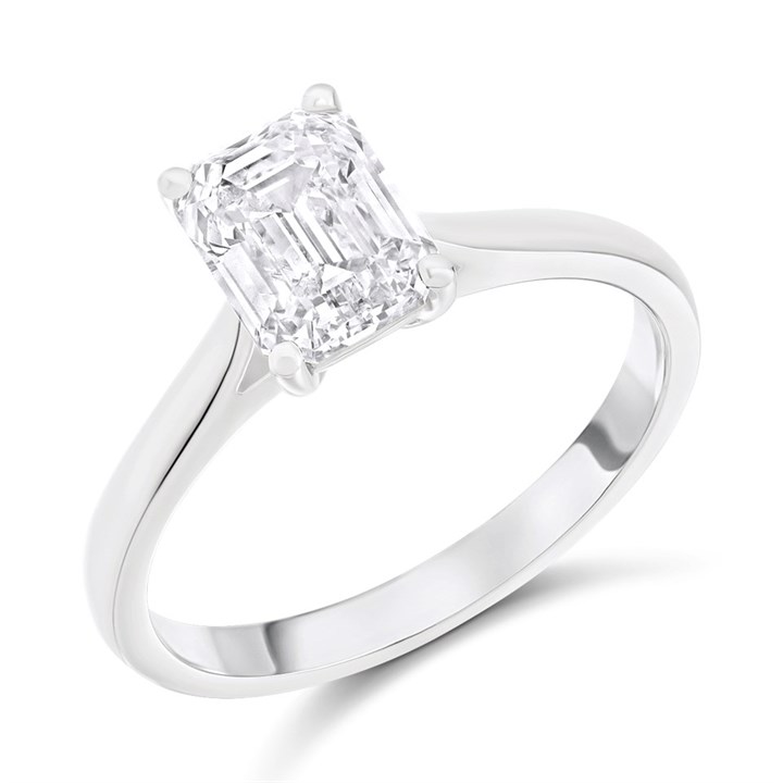 Platinum Diamond Solitaire Engagement Ring - 2.04ct - H/SI2 - H2064
