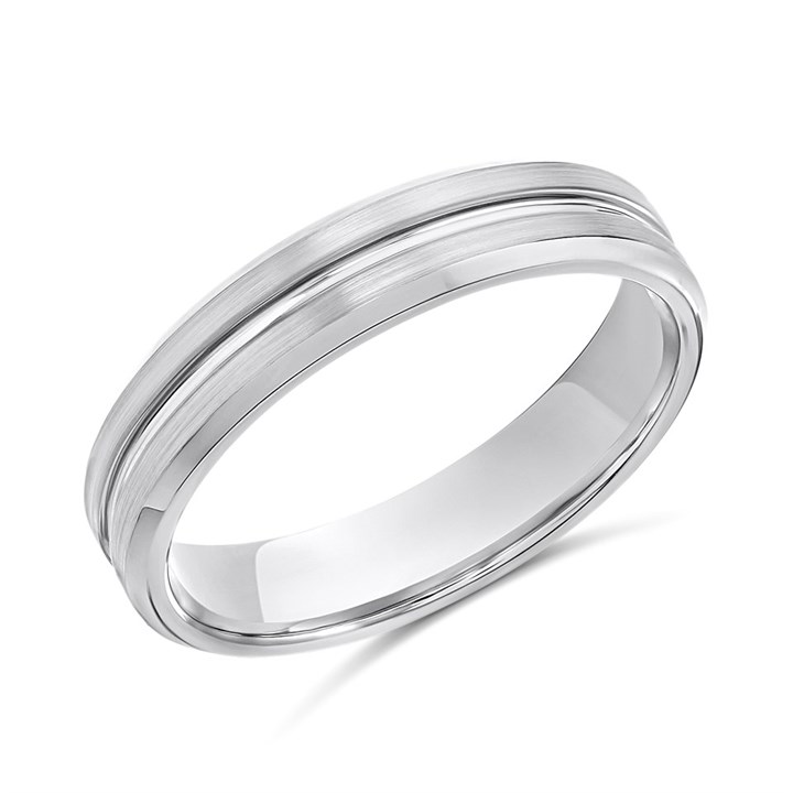Tungsten Groove Ring- 5mm - J0908