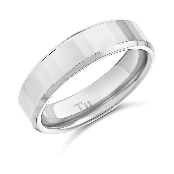 Tungsten Vertical Pattern Ring - J0910