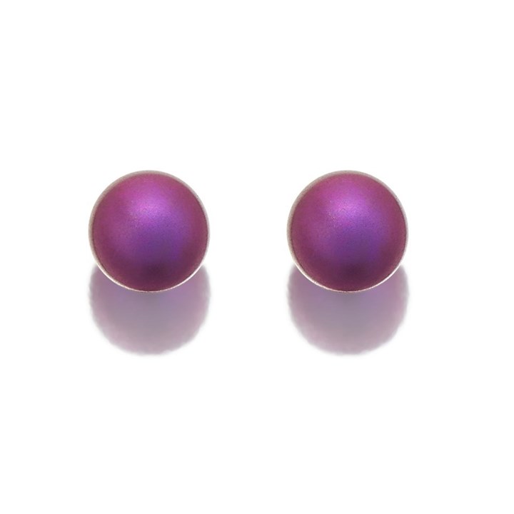 Ti2 Titanium Pink Ball Stud Earrings - 5mm - J19301