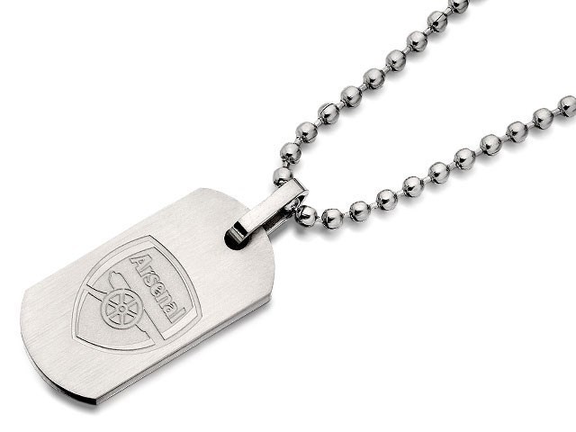 Stainless Steel Arsenal FC Dog Tag And Ball Chain - J2392