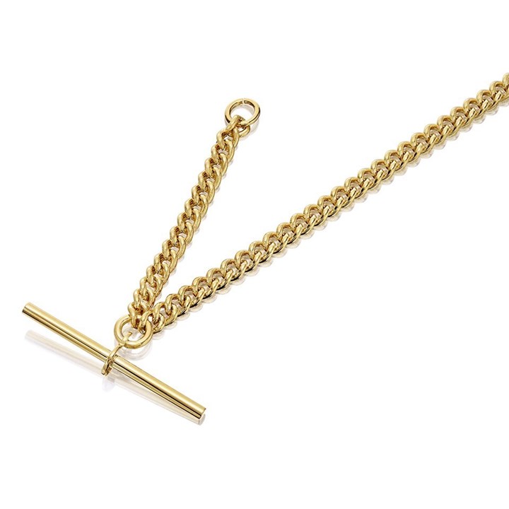 Gold Plated Albert Watch Chain - J2694