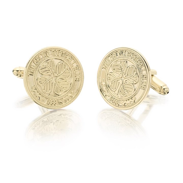 Gold Plated Celtic FC Cufflinks - J2911