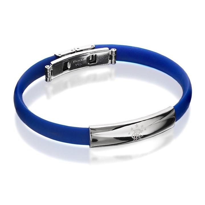 Blue Silicon Rangers FC Crest Bracelet - J2931