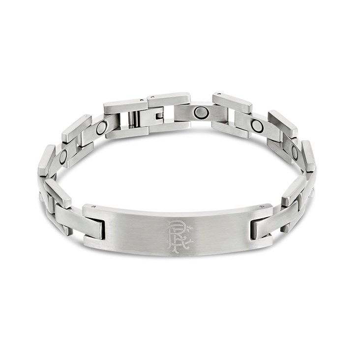 Stainless Steel Rangers FC Crest Identity Bracelet - J2933
