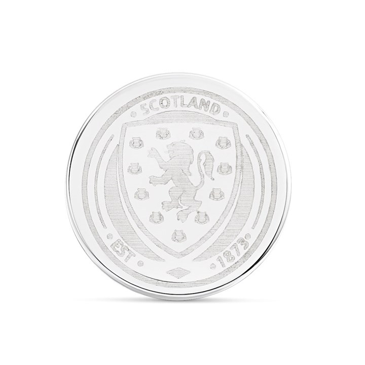 Stainless Steel Scotland FA Crest Stud Earring - J29403