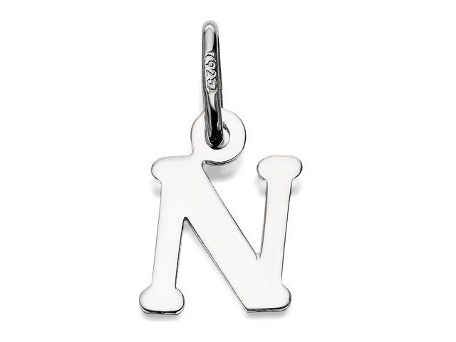 Silver Initial N - J3739