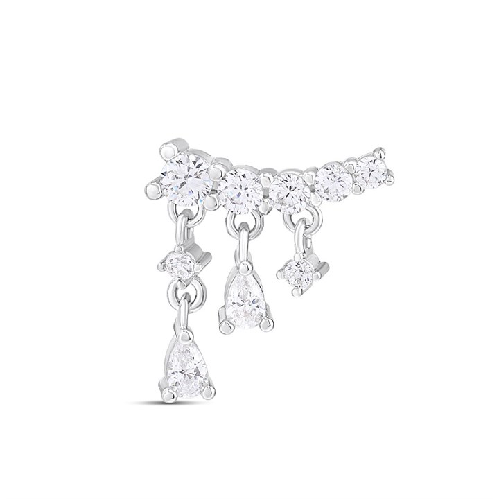 Surgical Steel Climber Pear Drop Labret Single Stud - J3928